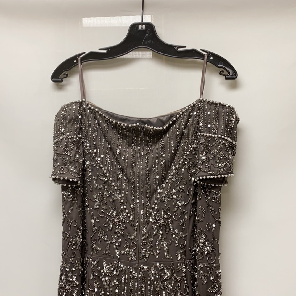 Adrianna Papell plus size off shoulder gown - Picture 12 of 13